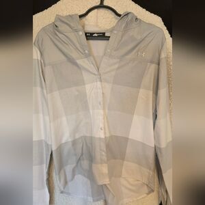 Under Armour Gray Plaid Button-Up Shirt